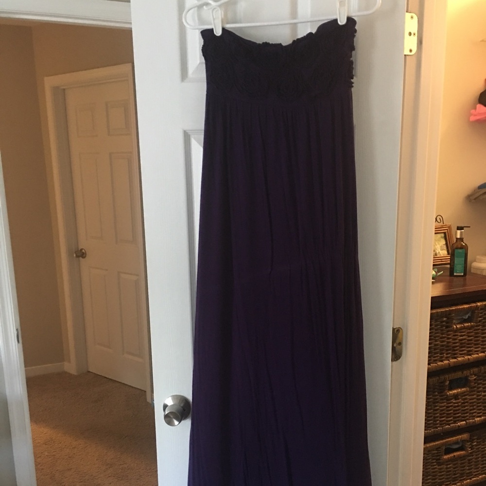 Long Plum Maxi Dress